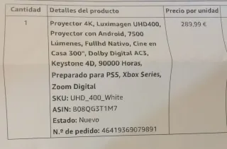Proyector Luximagen UHD 400 Blanco