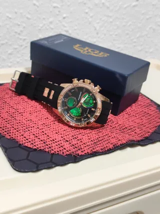 Reloj FOXBOX Hombre Negro y Dorado