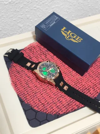 Reloj FOXBOX Hombre Negro y Dorado