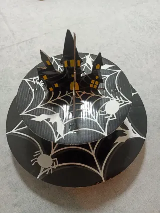 Set mini moldes , rodillos y bandeja halloween