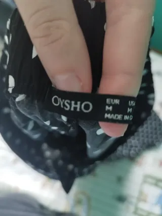 Pantalón Oysho lunares negro