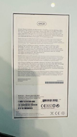 Caja Original iPhone 6 64GB Space Gray