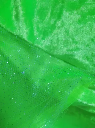 Disfraz Campanilla verde con lentejuelas