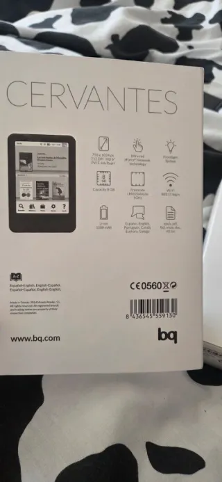 Libro electrónico marca BQ modelo Cervantes