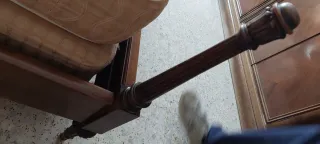 Cama Matrimonio Madera Tallada 125 cm