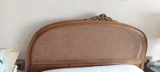 Cama Matrimonio Madera Tallada 125 cm