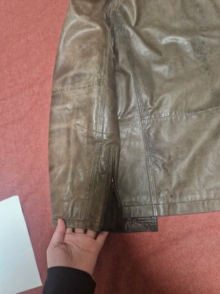 Chaqueta de cuero marrón