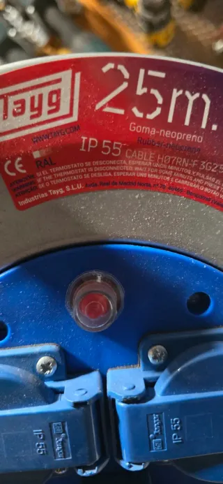 Tambor Enrollacables Tayg IP55 25m