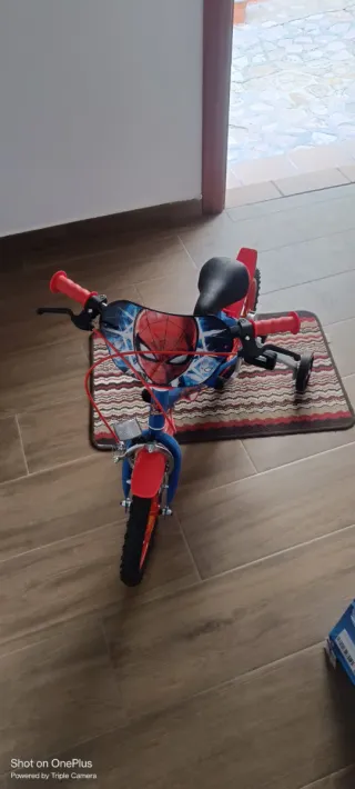 Bicicleta Infantil Spiderman Azul
