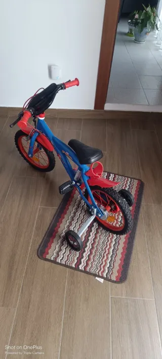Bicicleta Infantil Spiderman Azul