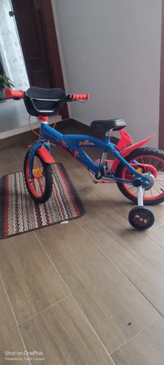 Bicicleta Infantil Spiderman Azul