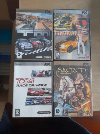 Lote 4 Juegos PC DVD: Trackmania, Flatout 2, Toca