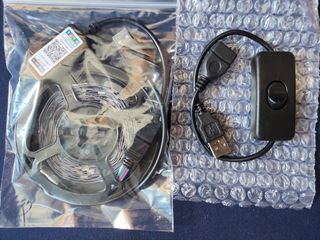 Tira LED RGB + interruptor USB