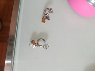 Pendientes aro Tous doble oso bicolor