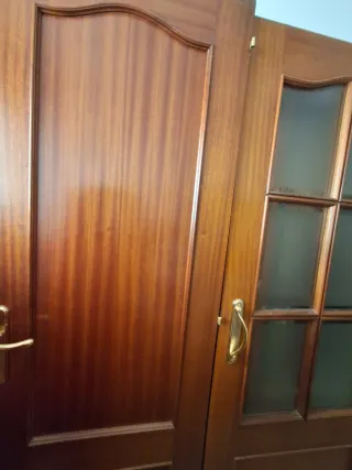 Puertas interiores de sapelly con cristal