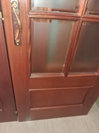 Puertas interiores de sapelly con cristal