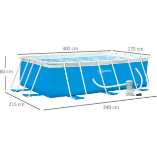 Piscina desmontable rectangular