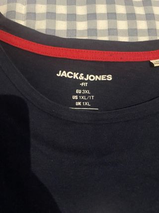 Camiseta Jack & Jones Manga Larga Azul XXXL