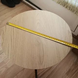 Mesa redonda pequeña madera y metal