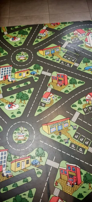 Alfombra infantil ciudad 2x2.20m