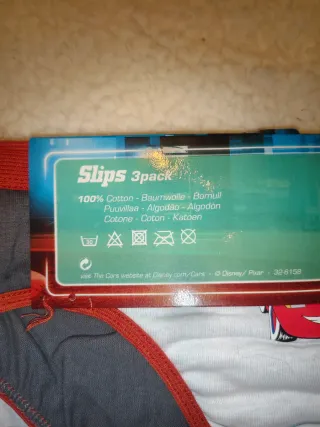 Slip 3 pezzi Disney Cars tg 122/128