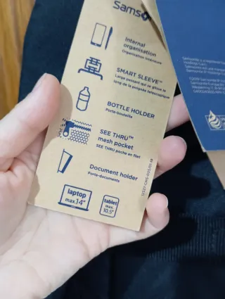 Mochila Samsonite portátil negra