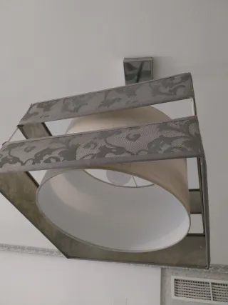 Lámparas de salón tela confeccionada color gris