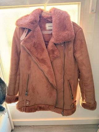 Chaqueta rosa forrada talla S No se envía Recoger