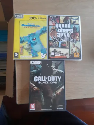 Lote Juegos PC: GTA San Andreas, Call of Duty, Mon