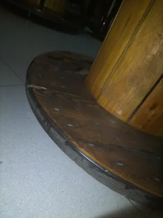 Mesa Carrete Madera Rústica