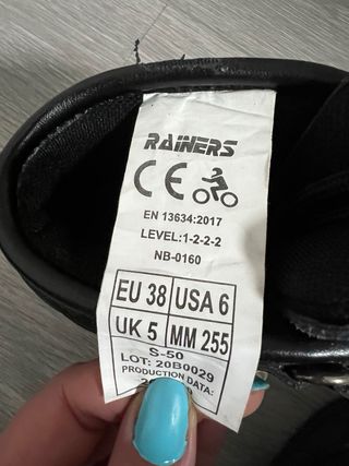 Botas de Moto RAINERS Negras talla 38