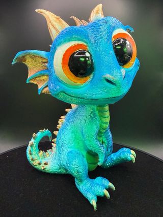Figura Dragón Pintado a Mano
