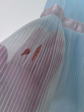 Vestido vintage chifón azul bebe