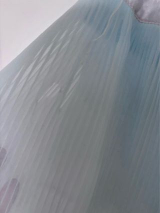 Vestido vintage chifón azul bebe