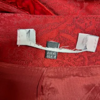 Gonna rossa damascata