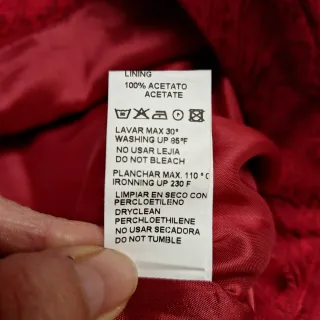 Gonna rossa damascata