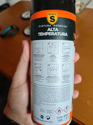 Spray Pintura Alta Temperatura SPSIL Negro