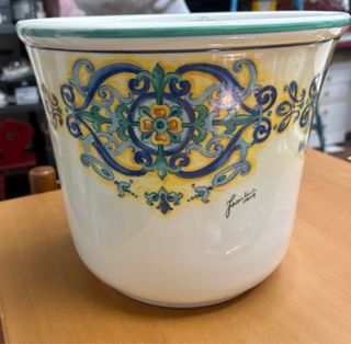 Vaso Facciolini Ceramica Decorato