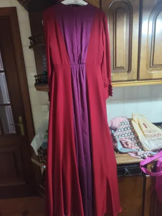 Vestido Fiesta María José Suárez Rojo/Morado