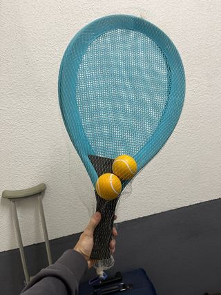 Raquetas de playa con pelotas