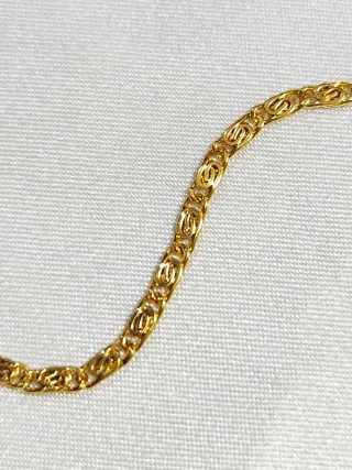 Cadena Bizantina Chapada Oro 18k