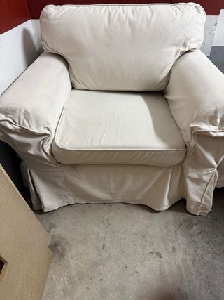 Butacas beige de tela