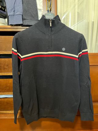 Jersey Springfield media cremallera rayas