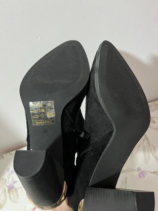 Botines tacón negros