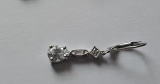 Pendientes plata 925/1000 con diamantes laboratori