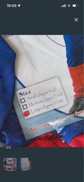 Disfraz Spiderman Infantil