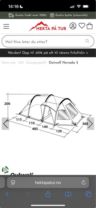 Tienda de campaña OUTWELL Nevada MP