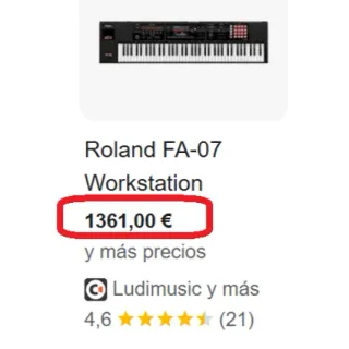 Roland FA07 76 Teclas Sintetizador