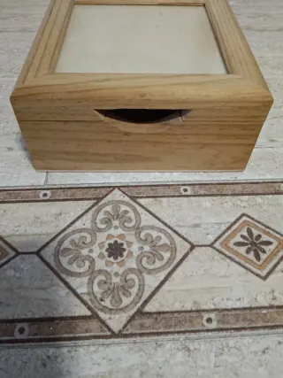Caja marco de fotos de madera