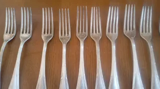 Servizio 12 posate vintage placcate argento Broggi